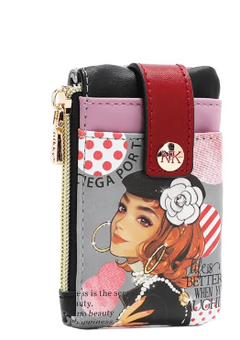 Mini Zip & Snap Button Card Holder Ciega Por Ti