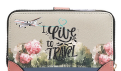 Compact Wallet I live to Travel