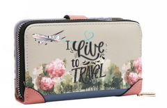 Compact Wallet I live to Travel
