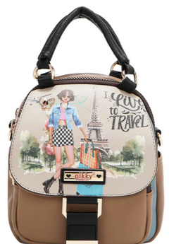 Convertible Handbag/Backpack I live to Travel