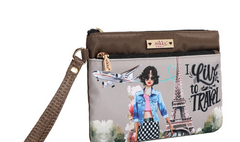 Cosmetic Zipper Pouch I live to Travel