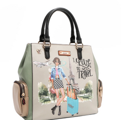 I live to Travel Bucket Bag