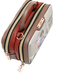 Mini Boston Double Zip Crossbody I live to Travel