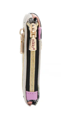 Mini Zip & Snap Button Card Holder I live to Travel