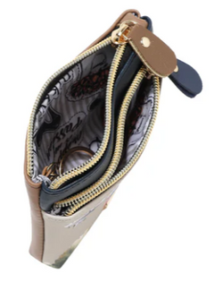 Mini Zip & Snap Button Card Holder I live to Travel