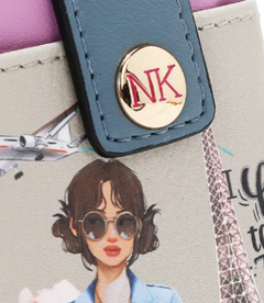 Mini Zip & Snap Button Card Holder I live to Travel