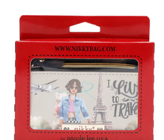 I live to Travel Mini Zip Pouch (Coinpurse)
