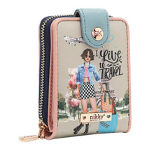 Nikky Compact Bifold Wallet I live to Travel