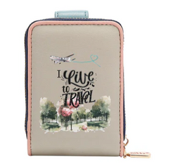 Nikky Compact Bifold Wallet I live to Travel