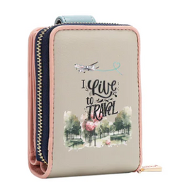 Nikky Compact Bifold Wallet I live to Travel