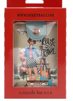 Nikky Compact Bifold Wallet I live to Travel