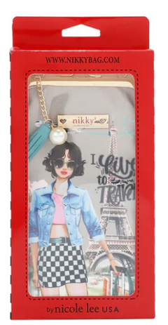Nikky Kisslock Phone and Sunglass Purse I live to Travel