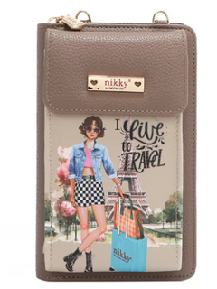 Nikky Phone/Wallet Crossbody Bag I live to Travel