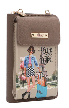 Nikky Phone/Wallet Crossbody Bag I live to Travel
