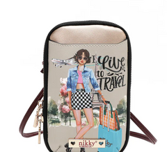 Nikky Zip Around Phone/Wallet Crossbody I live to Travel