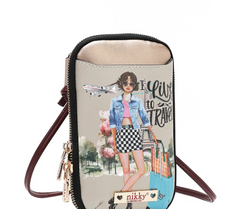 Nikky Zip Around Phone/Wallet Crossbody I live to Travel