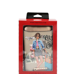 Nikky Zip Around Phone/Wallet Crossbody I live to Travel
