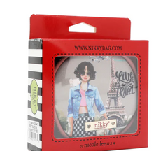 Round Coinpurse Keychain I live to Travel