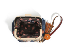 Denim Mini Coin Purse Wristlet Blind Date