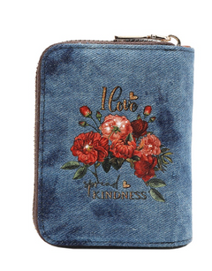 Denim Heart Bifold Wallet Blind Date