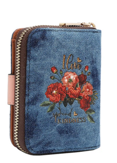 Denim Heart Bifold Wallet Blind Date