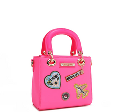 Color Patch Top Handle Bag Pink