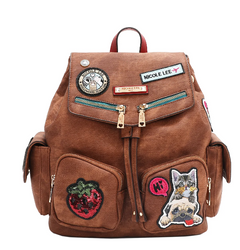Multi Patch Backpack Brown