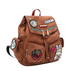 Multi Patch Backpack Brown