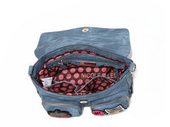 Multi Patch Flap Crossbody Red
