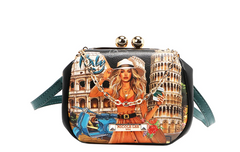 Kisslock Crossbody Mini Bag Martha Travels Italy