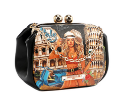 Kisslock Crossbody Mini Bag Martha Travels Italy