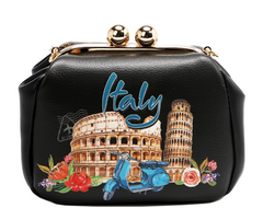 Kisslock Crossbody Mini Bag Martha Travels Italy