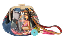 Denim Mini Coin Purse Wristlet Hollywood Drive