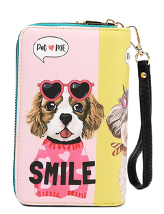 Nikky Medium Double Zipper Wallet Best Buddies
