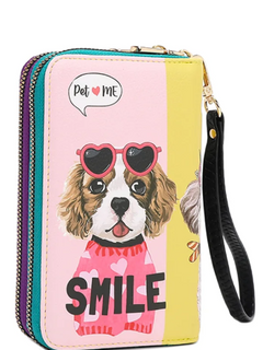 Nikky Medium Double Zipper Wallet Best Buddies