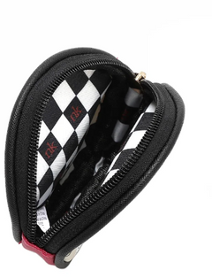 Round Coinpurse Keychain Urban Coffee Dream