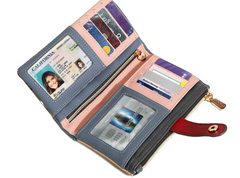 Bifold Zipper Wallet Urban Coffee Dream