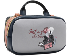 Mini Boston Doube Zip Crossbody Urban Coffee Dream