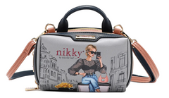 Mini Boston Doube Zip Crossbody Urban Coffee Dream