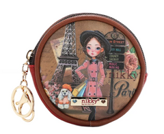 Round Coinpurse Keychain Emily Goes to Paris