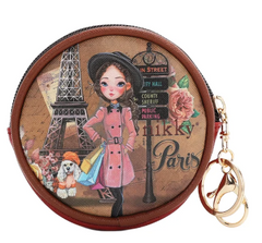 Round Coinpurse Keychain Emily Goes to Paris