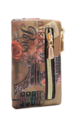 Mini Zip & Snap Button Card Holder Emily Goes to Paris