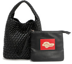 Juni Bag with Pouch Black Nodu Nadu