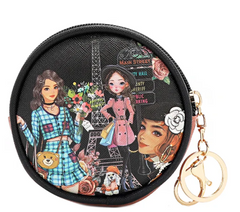 Round Coinpurse Keychain Nikky Makes Friends