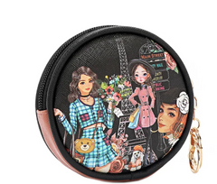 Round Coinpurse Keychain Nikky Makes Friends