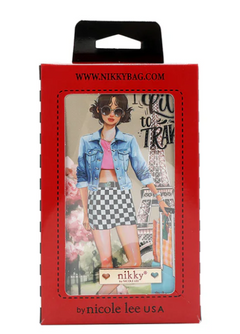 Nikky Medium Double Zipper Wallet I live to Travel