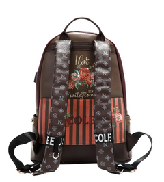 Large USB Fashion Backpack with Charging Port and Pouch Blind Date