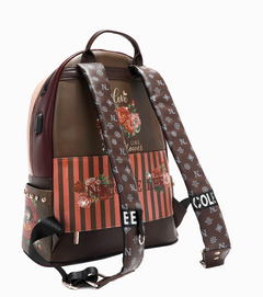 Large USB Fashion Backpack with Charging Port and Pouch Blind Date