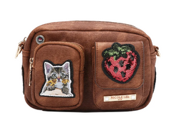 Multi Patch Crossbody Brown