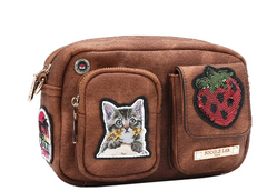 Multi Patch Crossbody Brown